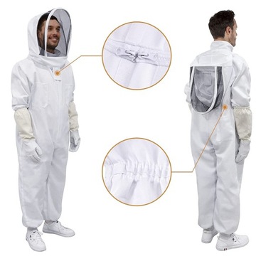 ПЧЕЛОВОДЧЕСКИЙ КОСТЮМ XL ДЫШАЩИЙ ДЛЯ МУЖЧИН И ЖЕНЩИН С ПЕРЧАТКАМИ XXL