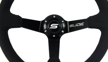 СПОРТИВНЫЙ РУЛЕВОЙ НАПРАВЛЯЮЩИЙ 350 ММ, СМЕЩЕННЫЙ, 90 ММ, КОЖАНЫЙ