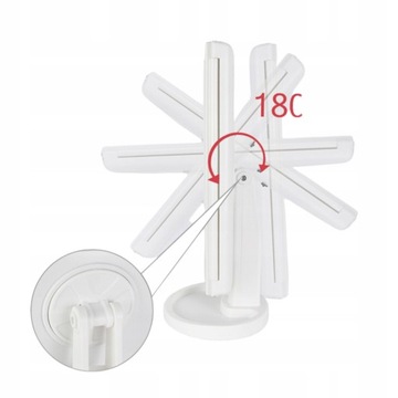 Зеркало для макияжа, косметическое зеркало со светодиодной подсветкой, 3-кратное увеличение!