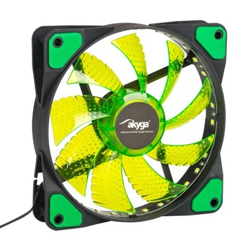 Wentylator Akyga AW-12E-BG 120mm Molex Cichy 33LED