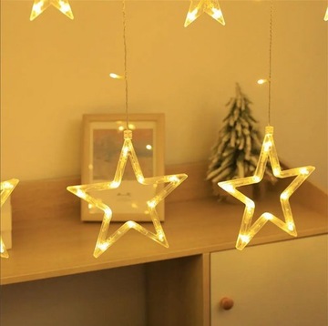 ОКОННЫЕ СВЕТИЛЬНИКИ РОЖДЕСТВЕНСКАЯ ЕЛКА ОКОННЫЙ СВЕТ ЗАНАВЕС СВЕТОДИОДНАЯ ГИРЛЯНДИЯ ЗВЕЗДЫ ЛУНЫ