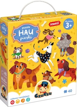 PUZZLE 40 EL DLA DZIECI 3L+ CZUCZU HAU PIESKI PSY