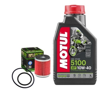 ZESTAW Olej Motul 5100 filtr oleju uszczelki oringi YAMAHA YZF-R 125 YZF R