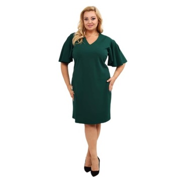 Sukienka bankietowa plus size rozmiar 54 zielona