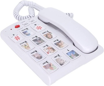 Telefon Stacjonarny, LD-858 Przewodowy Duy Przyci