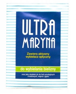 ULTRAMARYNA 20g wybielacz do bielizny firan farb wapna gipsu