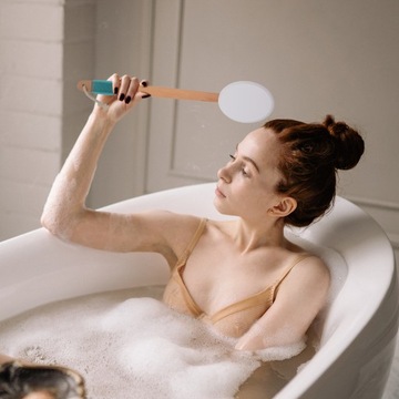 Аппликаторы для лосьона для спины, губка для мытья душа, щетка для ванны, длинная ручка.