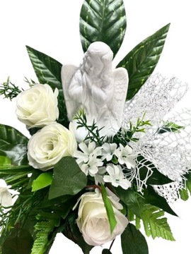 БЕЛЫЙ ПЛАСТИКОВЫЙ АНГЕЛ, УКРАШЕНИЕ ДЛЯ КРИ, ОРНАМЕНТ