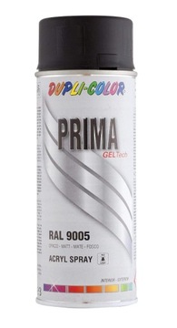 FARBA W SPRAYU LAKIER CZARNY MAT 400ml DUPLI COLOR PRIMA RAL9005