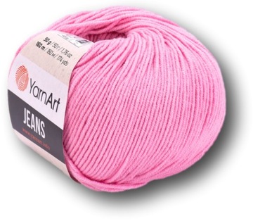 Włóczka YarnArt JEANS bawełna/akryl różowy 36