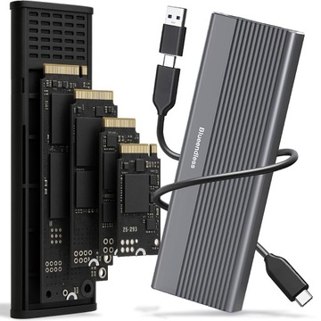 OBUDOWA ADAPTER NA DYSK SSD M2 NVME PCIE 2W1 USB 3.0 USB-C 3.1 KIESZEŃ M.2
