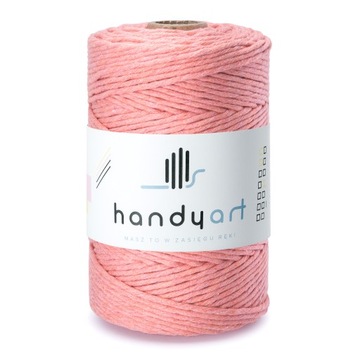 Sznurek bawełniany do makramy peach rose 3mm 100m