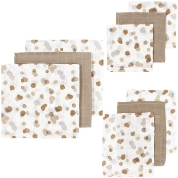 Meyco Baby Stains zestaw startowy - 9-pak - muslinowy - sand