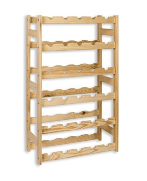 Деревянная винная полка на 30 бутылок.