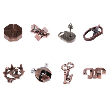 8 x Puzzle z blokadą pudełkową Klasyczna