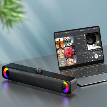 КОМПЬЮТЕРНЫЙ ДИНАМИК USB AUX SOUNDBAR RGB HPYLIF -H