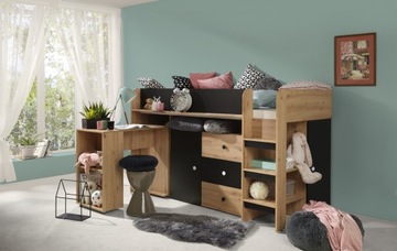 SMART 1 двухъярусная кровать в мезонине с письменным столом