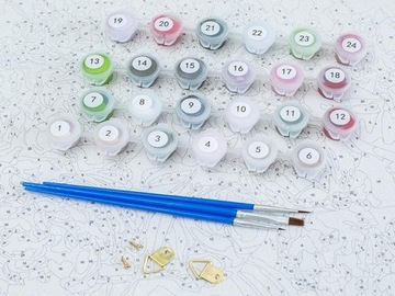 Картина по номерам Тора в осеннем лесу S004