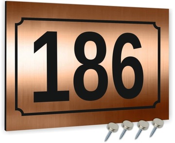 Tabliczka ADRESOWA Aluminiowa MIEDZIANA Numer domu