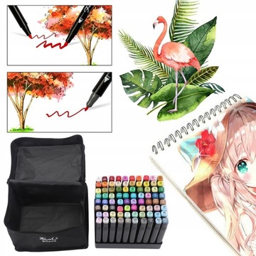 НАБОР АЛКОГОЛЬНЫХ МАРКЕРОВ МАНГА 80 ШТ.