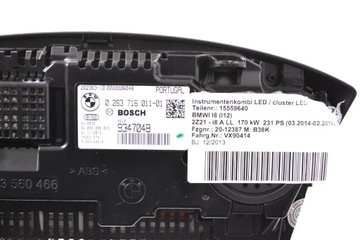 BMW I8 I12 2014 LHD TACHOMETR SADA INDIKÁTOR 0263716011 9347048