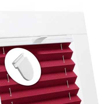 Roleta plisa wewnętrzna okienna koloru czerwonego