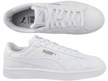 PUMA SMASH 3.0 SUPERLOGO 395090 02 BUTY TRAMPKI TENISÓWKI DAMSKIE BIAŁE