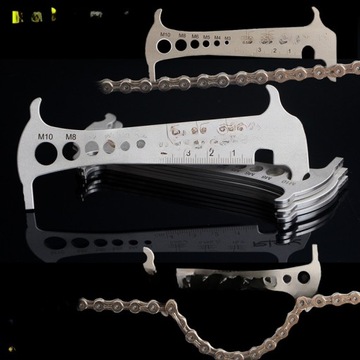 ТРИ В ОДНОМ ВЕЛОСИПЕДНОЙ ЦЕПИ ПРОВЕРКА ИНСТРУМЕНТАЛЬНОЙ ЦЕПИ ИНДИКАТОР ИЗНОСА ИЗМЕРЕНИЯ УГЛЕРОДИСТОЙ СТАЛИ