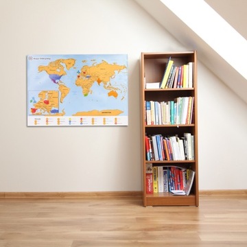 Скретч-карта Explorer's Map World PL в подарок ПУТЕШЕСТВЕННИКУ