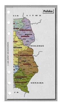 WKŁAD DO ORGANIZERA A5 MAPA POLSKI ANTRA