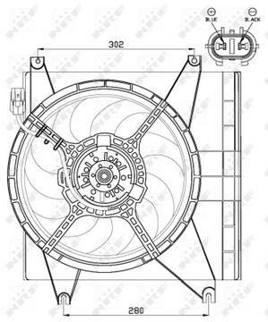 NRF 47547 VENTILÁTOR CHLAZENÍ MOTORU