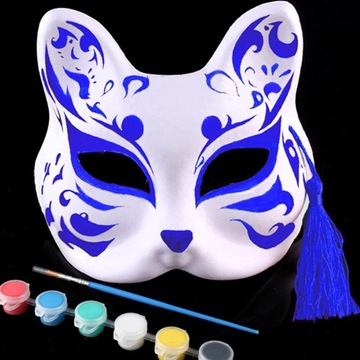 МАСКА КОШКИ КРАСКА МАСКИ ДЛЯ ДЕТЕЙ С РАЗНЫМИ ЖИВОТНЫМИ 6 ШТ.