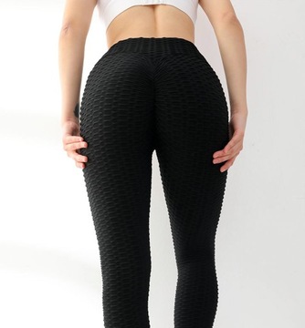 Спортивные антицеллюлитные леггинсы CURVED, размер L