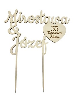 Топперная надпись на торте на годовщину свадьбы 35 лет вместе