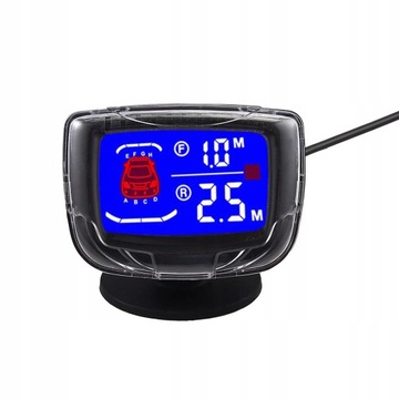 Czujniki cofania - 8x do przodu i tyłu czarny wyświetlacz LCD