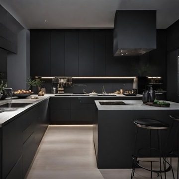 Светодиодная лента под шкаф 100 см с РЕГУЛИРУЕМОЙ подсветкой кухни, ЧЕРНАЯ