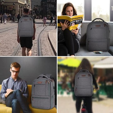 KROSER Plecak biznesowy na laptopa miejski szkolny 15,6