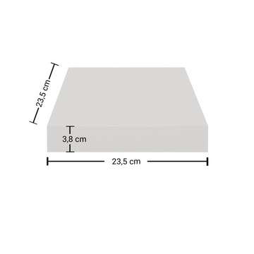 ПОЛКА НАСТЕННАЯ САМОВВЕСНАЯ 23,5x23,5x3,8 СМ