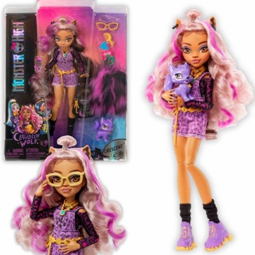 LALKA MONSTER HIGH CLAWDEEN WOLF 29CM + PUPIL I AKCESORIA