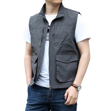 Spring and Autumn Outwear with Multiple Pockets Fi