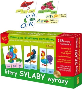 GRA EDUKACYJNA LITERY SYLABY WYRAZY nauka czytania