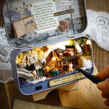 Миниатюрный дом DIY КОМНАТА LED BOX