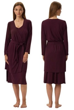 HENDERSON SZLAFROK DAMSKI WISKOZA FIOLETOWY FLEUR M