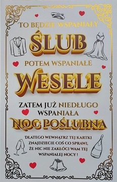 Kartki ślubne na Noc Poślubną zabawne żart 5K18