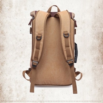 KAKA 0208 Многофункциональный холщовый рюкзак в стиле ретро, ​​повседневный, большой вместительности, для улицы