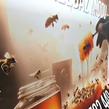 Прочный рекламный баннер для продажи меда, реклама меда 100х100см, брезент