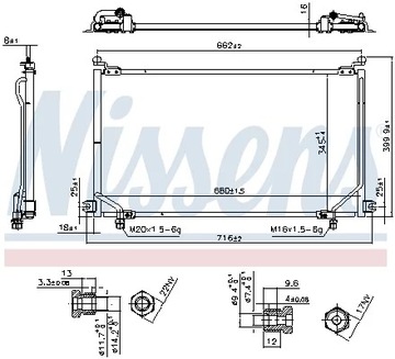 KONDENZÁTOR KLIMATIZACE FORD MAVERICK NISSAN TERRANO II 2.4 2.7D 1993-2002