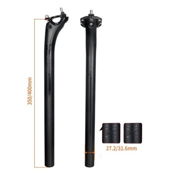 ПОДСЕДЕЛЬНЫЙ ШТЫРЬ СИДЕНЬЯ СИДЕНЬЕ ИЗ УГЛЕРОДА 27.2x350