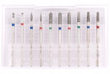 Набор из 10 алмазных фрез Sunone для гибридной кутикулы