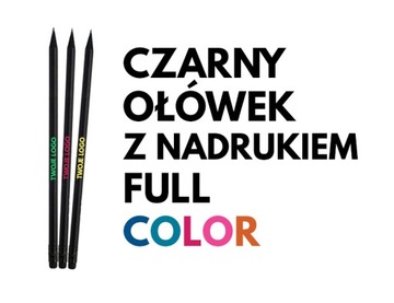 Ołówek czarny z nadrukiem LOGO 50 szt.